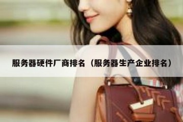 服务器硬件厂商排名（服务器生产企业排名）