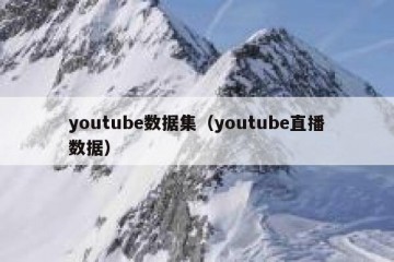 youtube数据集（youtube直播数据）
