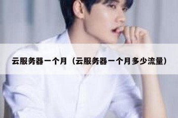 云服务器一个月（云服务器一个月多少流量）