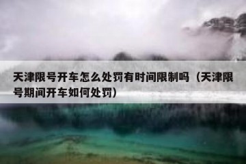 天津限号开车怎么处罚有时间限制吗（天津限号期间开车如何处罚）