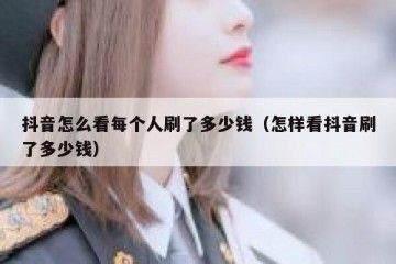 抖音怎么看每个人刷了多少钱（怎样看抖音刷了多少钱）