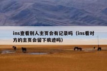 ins查看别人主页会有记录吗（ins看对方的主页会留下痕迹吗）