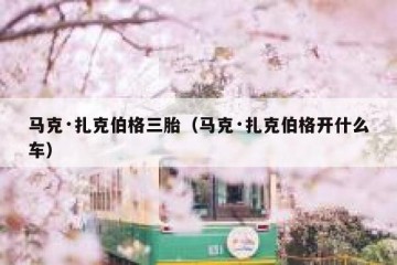 马克·扎克伯格三胎（马克·扎克伯格开什么车）