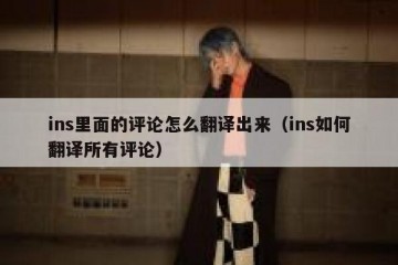 ins里面的评论怎么翻译出来（ins如何翻译所有评论）