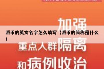 派币的英文名字怎么填写（派币的简称是什么）