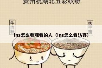 ins怎么看观看的人（ins怎么看访客）