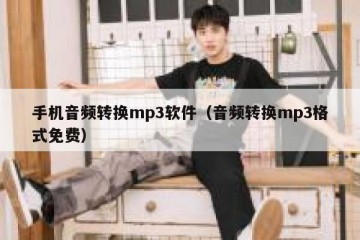 手机音频转换mp3软件（音频转换mp3格式免费）