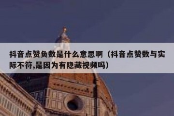 抖音点赞负数是什么意思啊（抖音点赞数与实际不符,是因为有隐藏视频吗）