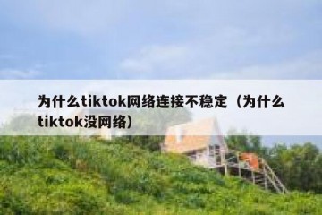 为什么tiktok网络连接不稳定（为什么tiktok没网络）