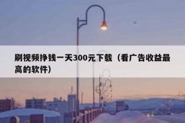 刷视频挣钱一天300元下载（看广告收益最高的软件）