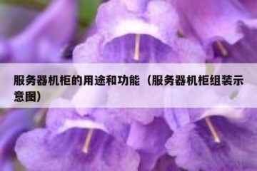 服务器机柜的用途和功能（服务器机柜组装示意图）
