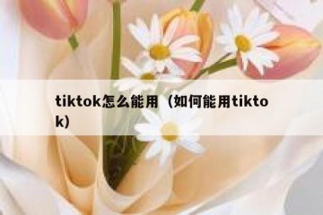tiktok怎么能用（如何能用tiktok）