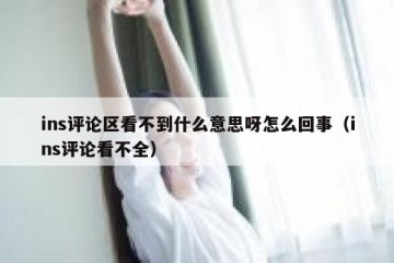 ins评论区看不到什么意思呀怎么回事（ins评论看不全）