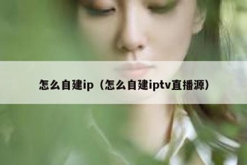 怎么自建ip（怎么自建iptv直播源）
