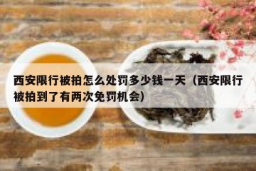 西安限行被拍怎么处罚多少钱一天（西安限行被拍到了有两次免罚机会）