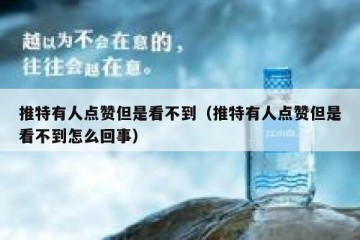 推特有人点赞但是看不到（推特有人点赞但是看不到怎么回事）