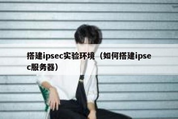 搭建ipsec实验环境（如何搭建ipsec服务器）