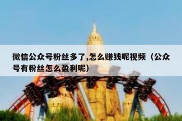 微信公众号粉丝多了,怎么赚钱呢视频（公众号有粉丝怎么盈利呢）