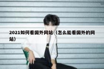 2021如何看国外网站（怎么能看国外的网站）