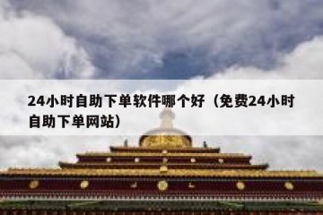 24小时自助下单软件哪个好（免费24小时自助下单网站）