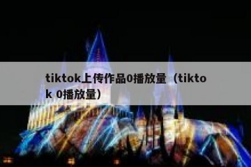 tiktok上传作品0播放量（tiktok 0播放量）