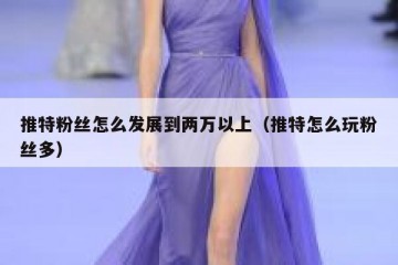 推特粉丝怎么发展到两万以上（推特怎么玩粉丝多）