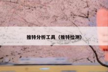 推特分析工具（推特检测）
