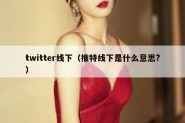 twitter线下（推特线下是什么意思?）