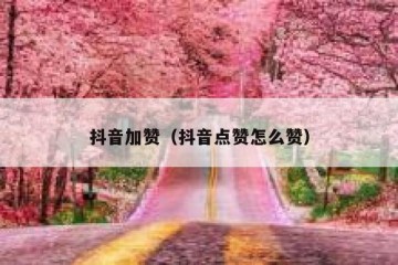 抖音加赞（抖音点赞怎么赞）