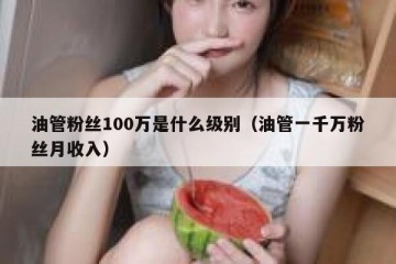 油管粉丝100万是什么级别（油管一千万粉丝月收入）
