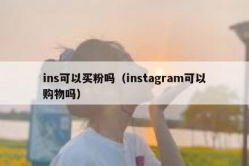 ins可以买粉吗（instagram可以购物吗）