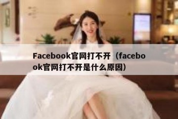 Facebook官网打不开（facebook官网打不开是什么原因）