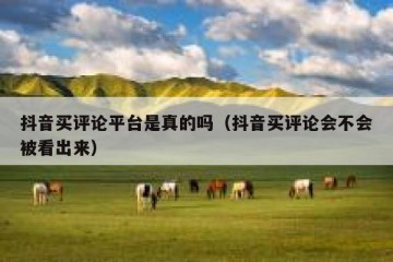 抖音买评论平台是真的吗（抖音买评论会不会被看出来）