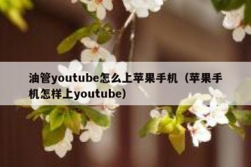 油管youtube怎么上苹果手机（苹果手机怎样上youtube）