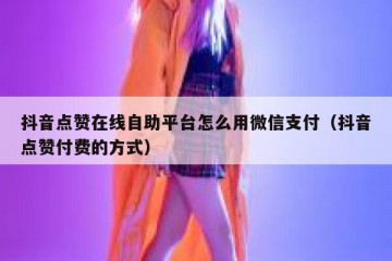 抖音点赞在线自助平台怎么用微信支付（抖音点赞付费的方式）