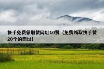 快手免费领取赞网址10赞（免费领取快手赞20个的网址）