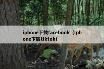 iphone下载facebook（Iphone下载tiktok）