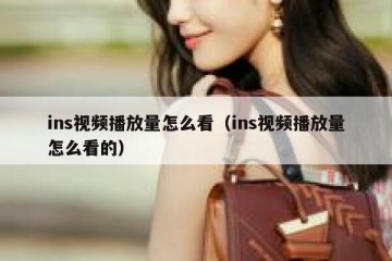 ins视频播放量怎么看（ins视频播放量怎么看的）