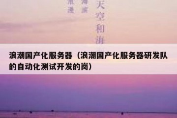浪潮国产化服务器（浪潮国产化服务器研发队的自动化测试开发的岗）