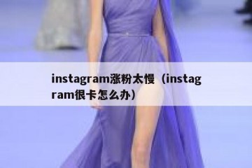 instagram涨粉太慢（instagram很卡怎么办）