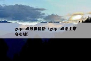 gopro9最低价格（gopro9刚上市多少钱）