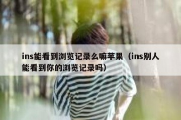 ins能看到浏览记录么嘛苹果（ins别人能看到你的浏览记录吗）