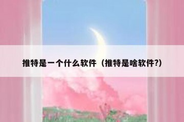 推特是一个什么软件（推特是啥软件?）