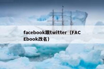 facebook跟twitter（FACEbook改名）