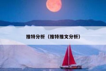推特分析（推特推文分析）