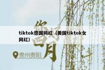 tiktok德国网红（美国tiktok女网红）