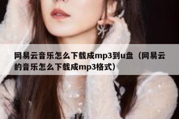 网易云音乐怎么下载成mp3到u盘（网易云的音乐怎么下载成mp3格式）