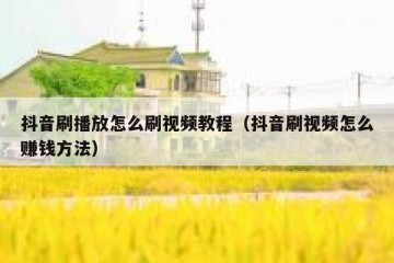 抖音刷播放怎么刷视频教程（抖音刷视频怎么赚钱方法）