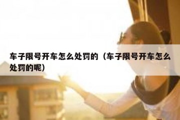 车子限号开车怎么处罚的（车子限号开车怎么处罚的呢）