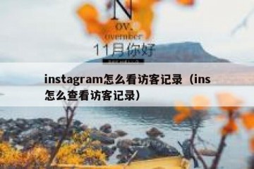 instagram怎么看访客记录（ins怎么查看访客记录）